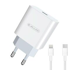 Wall Charger 20W PD USB-C + Cable USB-C - Lightning Jellico AK180 white 0000142787