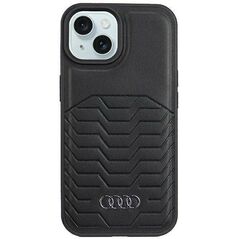 Original Case IPHONE 15 PLUS / 14 PLUS Audi Synthetic Leather MagSafe (AU-TPUPCMIP15M-GT/D3-BK) black 6955250226899