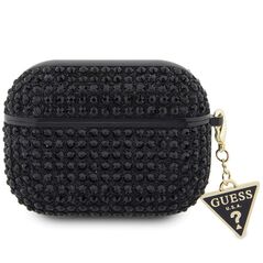 Guess case for AirPods Pro 2 GUAP2HDGTPK black Rhinestone Triangle Charm 3666339120610