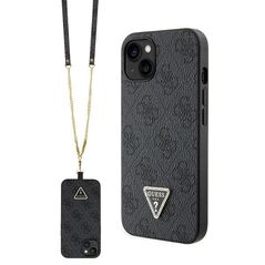 Guess case for iPhone 14 6,1&quot; GUHCP14SP4TDSCPK black HC PU Leather Metal Logo Strass Crossbody 3666339146764