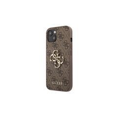 Guess case for iPhone 13 Pro / 13 6,1'' GUHCP13L4GMGBR brown hard case 4G Big Metal Logo 3666339024895