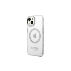 Guess case for iPhone 14 Pro 6,1&quot; GUHMP14LHTRMS silver HC Magsafe Metal Outline 3666339069841