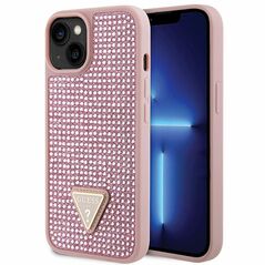Guess case for iPhone 14 Pro 6,1&quot; GUHCP14SHDGTPP pink hardcase Rhinestone Triangle 3666339120092