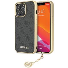 Guess case for iPhone 14 Pro 6,1&quot; GUHCP14LGF4GGR grey HC PU 4G Charm 3666339169879