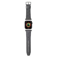 Karl Lagerfeld pasek do Apple Watch 38/40/41 mm KLAWMSAKLHPG STRAP SAFFIANO MONO SILVER 3666339127435