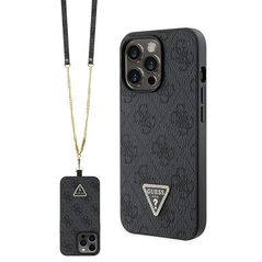 Guess case for iPhone 13 Pro 6,1&quot; GUHCP13LP4TDSCPK black HC PU Leather Metal Logo Strass Crossbody 3666339146740