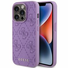 Guess case for iPhone 15 Pro Max 6,7&quot; GUHCP15XP4EPMU light purple HC PU Quilted 4G Classic 3666339150471