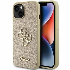 Guess case for iPhone 15 6,1&quot; GUHCP15SHG4SGD gold HC Fixed Glitter Big 4G 3666339147785