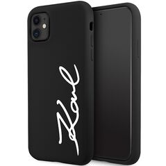 Karl Lagerfeld case for iPhone 11 / Xr KLHCN61SKSVGK black hardcase Silicone Signature 3666339130527