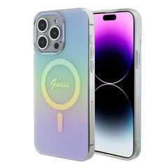 Guess case for iPhone 15 Pro Max 6,7&quot; GUHMP15XHITSQ turquoise hardcase IML Iridescent MagSafe 3666339154950