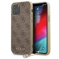 Guess case for iPhone 13 Pro Max 6,7&quot; GUHCP13XGF4GBR brown hard case 4G Charms Collection 3666339033460