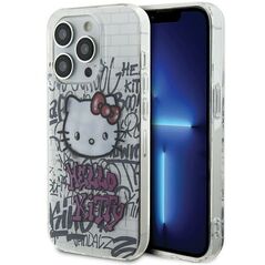 Hello Kitty IML Kitty On Bricks Graffiti case for iPhone 13 Pro / 13 - white