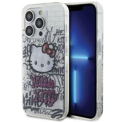 Hello Kitty IML Kitty On Bricks Graffiti case for iPhone 15 Pro - white