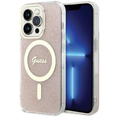 Guess IML 4G MagSafe case for iPhone 15 Pro - pink