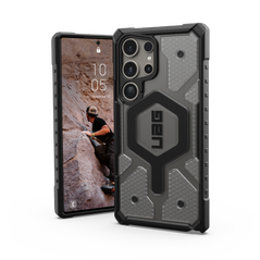 UAG Pathfinder Clear Magnet case for Samsung Galaxy S24 Ultra with magnetic module - gray
