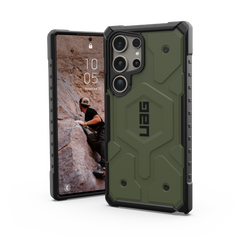 UAG Pathfinder Magnet case for Samsung Galaxy S24 Ultra with magnetic module - green