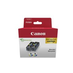 Canon Μελάνι Inkjet CLI-36 Color Ink 2 Pack Value Pack (1511B025) (CANCLI-36TP) έως 12 άτοκες Δόσεις