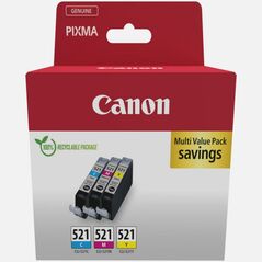 Canon Μελάνι Inkjet CLI-521 CMY Multipack (2934B015) (CANCLI-521MP) έως 12 άτοκες Δόσεις