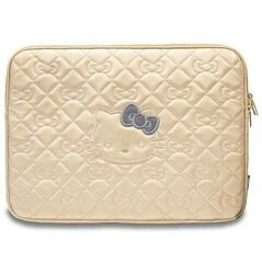 Bag LAPTOP 14" Hello Kitty Sleeve Zip PU Quilted Bows (HKCSZPEKHBPD) gold 3666339190378