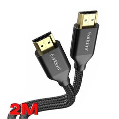 Cable Earldom ET-W26 HDMI - HDMI, 2m., 4К, Braided, Black - 18384 έως 12 άτοκες Δόσεις