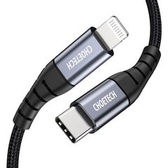 Choetech IP0041 USB-C / Lightning MFi 480Mb/s 3A 2 m cable - black