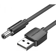 VENTION USB to DC 5.5mm Barrel Jack Power Cable 1.5M Black Tuning Fork Type (CEYBG) (VENCEYBG) έως 12 άτοκες Δόσεις
