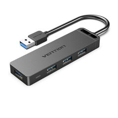 VENTION 4-Port USB 3.0 Hub with Power Supply 0.15M Black (CHLBB) (VENCHLBB) έως 12 άτοκες Δόσεις