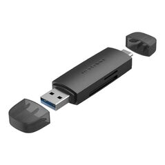 VENTION 2 in 1 USB 3.0 A / Type-C Card Reader (SD+TF) Black Dual Drive Letter (CLKB0) (VENCLKB0) έως 12 άτοκες Δόσεις