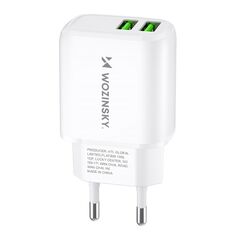 Wozinsky CUWCW 2.4A 2 x USB-A wall charger - white