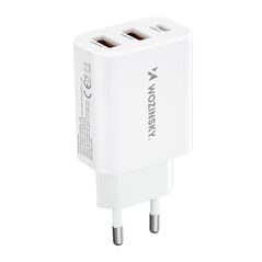 Wozinsky CWCUCW 30W USB-C / 2 x USB-A wall charger - white