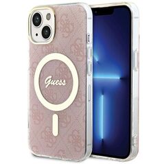 Guess IML 4G MagSafe case for iPhone 15 / 14 / 13 - pink