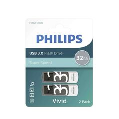 Philips Vivid pack 32GB USB 3.0 Stick Γκρι (PHUSB32GVIVIDU3P2) (PHIPHUSB32GVIVIDU3P2) έως 12 άτοκες Δόσεις