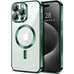 Techsuit Husa pentru iPhone 15 Pro Max - Techsuit Luxury Crystal MagSafe - Deep Green 5949419136359 έως 12 άτοκες Δόσεις