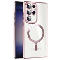 Techsuit Husa pentru Samsung Galaxy S21 Ultra 5G - Techsuit Luxury Crystal MagSafe - Pink 5949419136144 έως 12 άτοκες Δόσεις