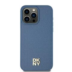DKNY case for iPhone 15 6,1&quot; DKHMP15SPSHRPSB blue HC Magsafe pu repeat pattern w stack logo 3666339261658