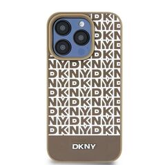 DKNY case for iPhone 15 6,1&quot; DKHMP15SPSOSPW HC Magsafe pu repeat pattern w bottom stripe 3666339262075