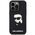 Karl Lagerfeld case for iPhone 14 Pro 6,1&quot; KLHCP14L3DRKINK black hardcase Rubber Ikonik 3D 3666339122645