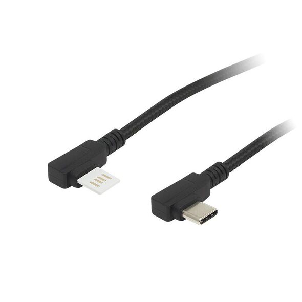 BLOW Καλώδιο USB A - Type C Γωνία 1m Μαύρο DM-66-139 έως 12 άτοκες Δόσεις
