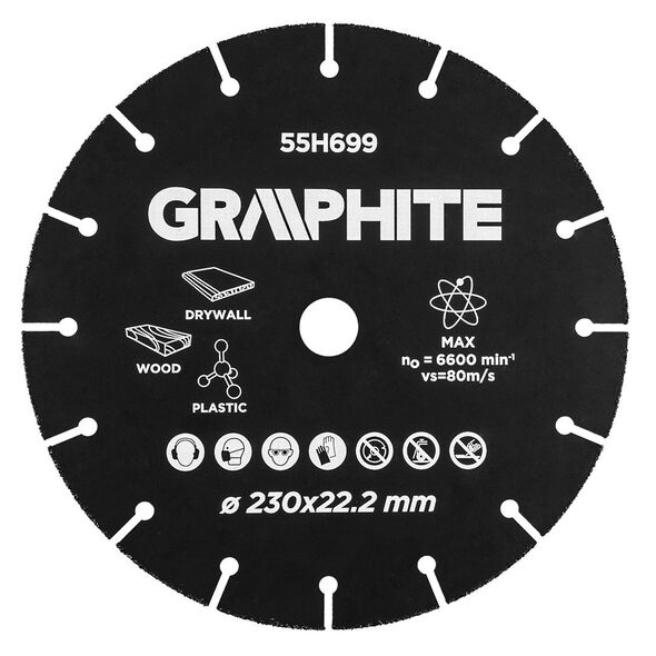 GRAPHITE Δίσκος καρβιδίου Multi Material 230mm 55H699 έως 12 άτοκες Δόσεις