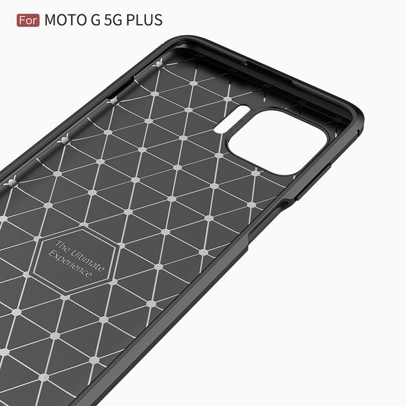 Techsuit Husa pentru Motorola Moto G 5G Plus - Techsuit Carbon Silicone - Black 5949419061095 έως 12 άτοκες Δόσεις