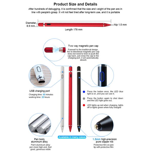 Techsuit Stylus Pen Universal - Techsuit (JA05) - Red 5949419057876 έως 12 άτοκες Δόσεις
