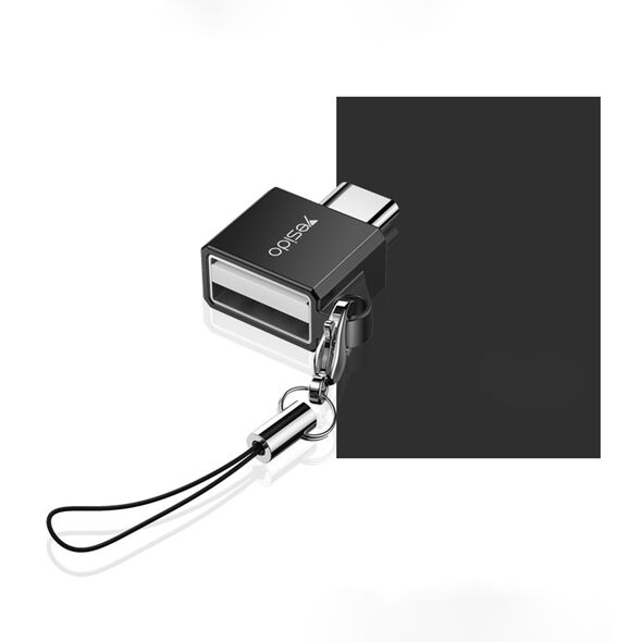 Yesido Adaptor OTG Type-C la USB 480Mbps - Yesido (GS08) - Black 6971050262578 έως 12 άτοκες Δόσεις