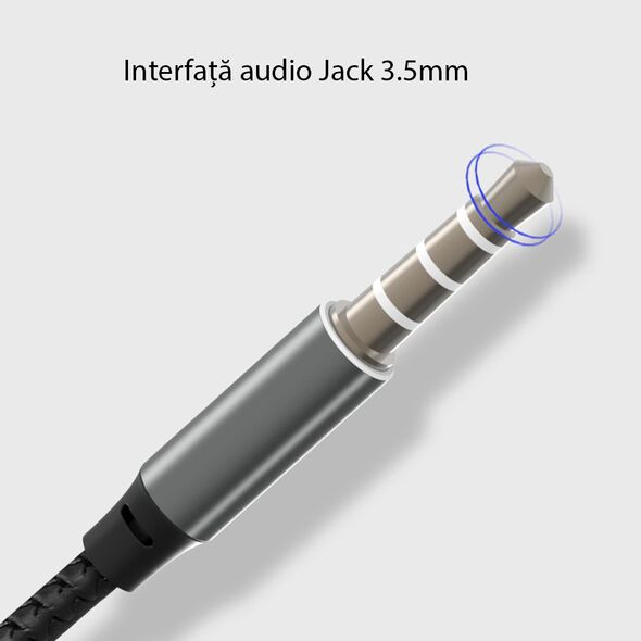Yesido Casti Audio Stereo Jack cu Microfon, 1.2m - Yesido (YH-22) - Black 6971050266224 έως 12 άτοκες Δόσεις