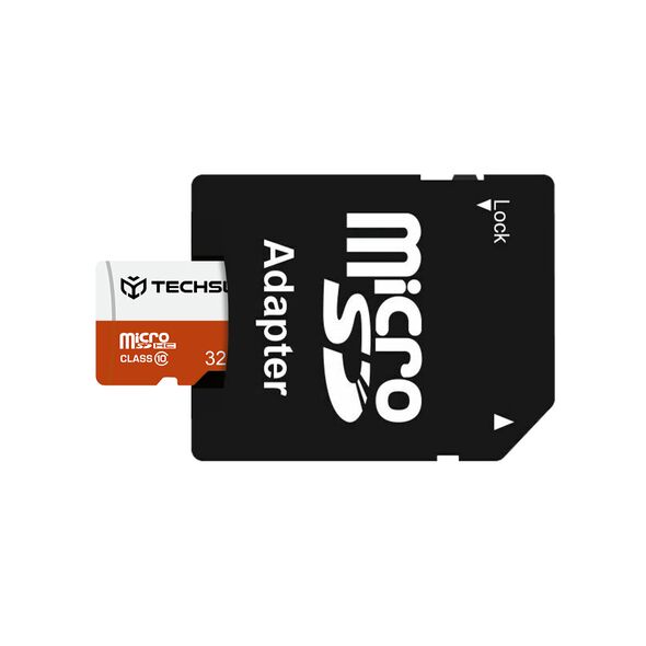 Techsuit Card de Memorie MicroSDHC 32GB + Adaptor - Techsuit - Black 5949419033702 έως 12 άτοκες Δόσεις