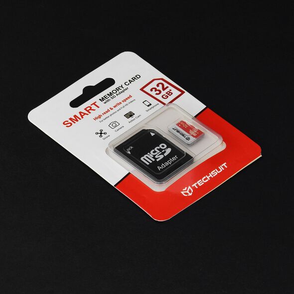 Techsuit Card de Memorie MicroSDHC 32GB + Adaptor - Techsuit - Black 5949419033702 έως 12 άτοκες Δόσεις