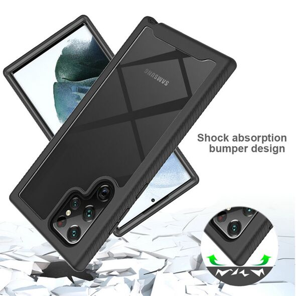 Techsuit Husa pentru Samsung Galaxy S22 Ultra 5G + Folie - Techsuit Defense360 Pro - Black 5949419025196 έως 12 άτοκες Δόσεις