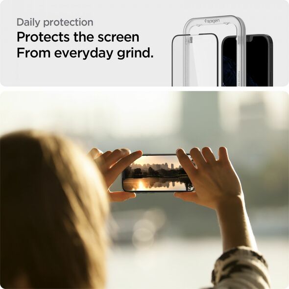 Spigen Folie pentru iPhone 13 Pro Max / 14 Plus (set 2) - Spigen Glass.TR Align Master - Black 8809811851144 έως 12 άτοκες Δόσεις