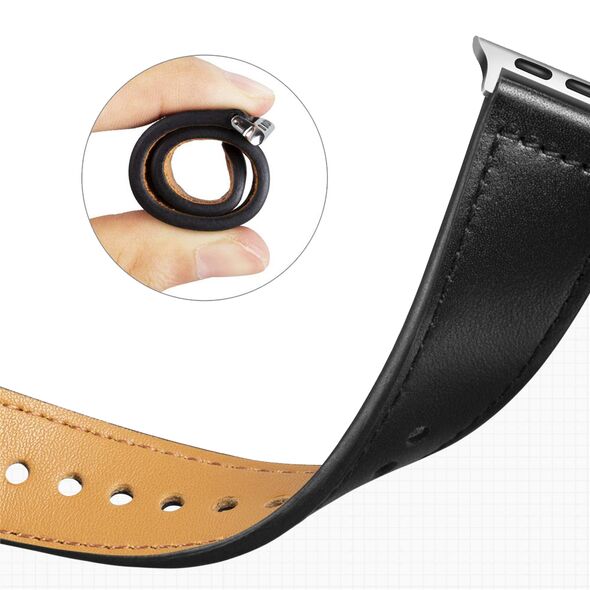 Techsuit Curea barbati pentru Apple Watch 1/2/3/4/5/6/7/8/SE/SE 2/Ultra (42/44/45/49mm) - Techsuit Watchband (W033) - Black 5949419019614 έως 12 άτοκες Δόσεις