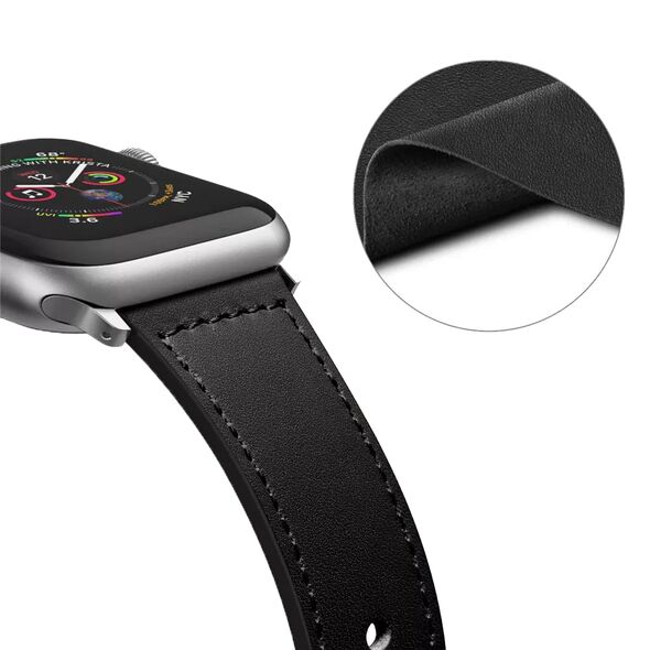 Techsuit Curea barbati pentru Apple Watch 1/2/3/4/5/6/7/8/SE/SE 2 (38/40/41mm) - Techsuit Watchband (W033) - Black 5949419019607 έως 12 άτοκες Δόσεις