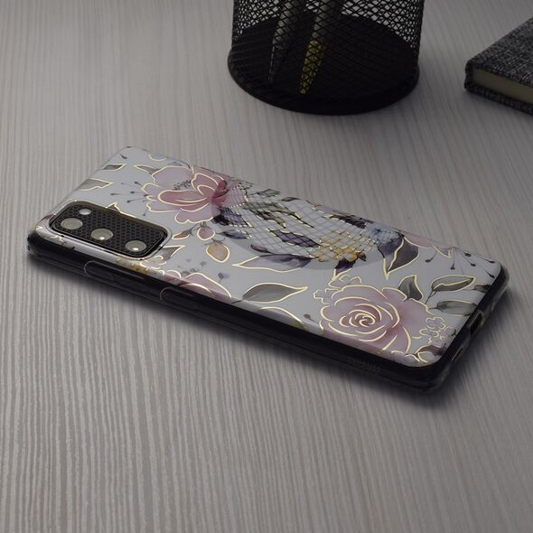 Techsuit Husa pentru Samsung Galaxy S22 Ultra 5G - Techsuit Marble Series - Chloe White 5949419022829 έως 12 άτοκες Δόσεις